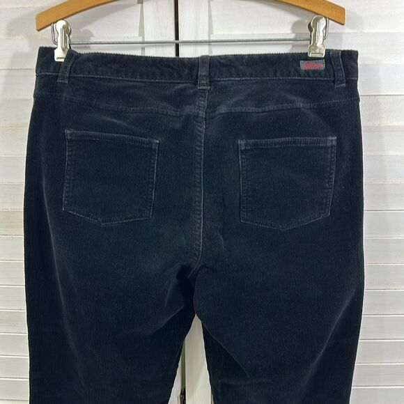 Woolrich Corduroy Pants Size 8 Black Stretch Straight Leg - Picture 8 of 11